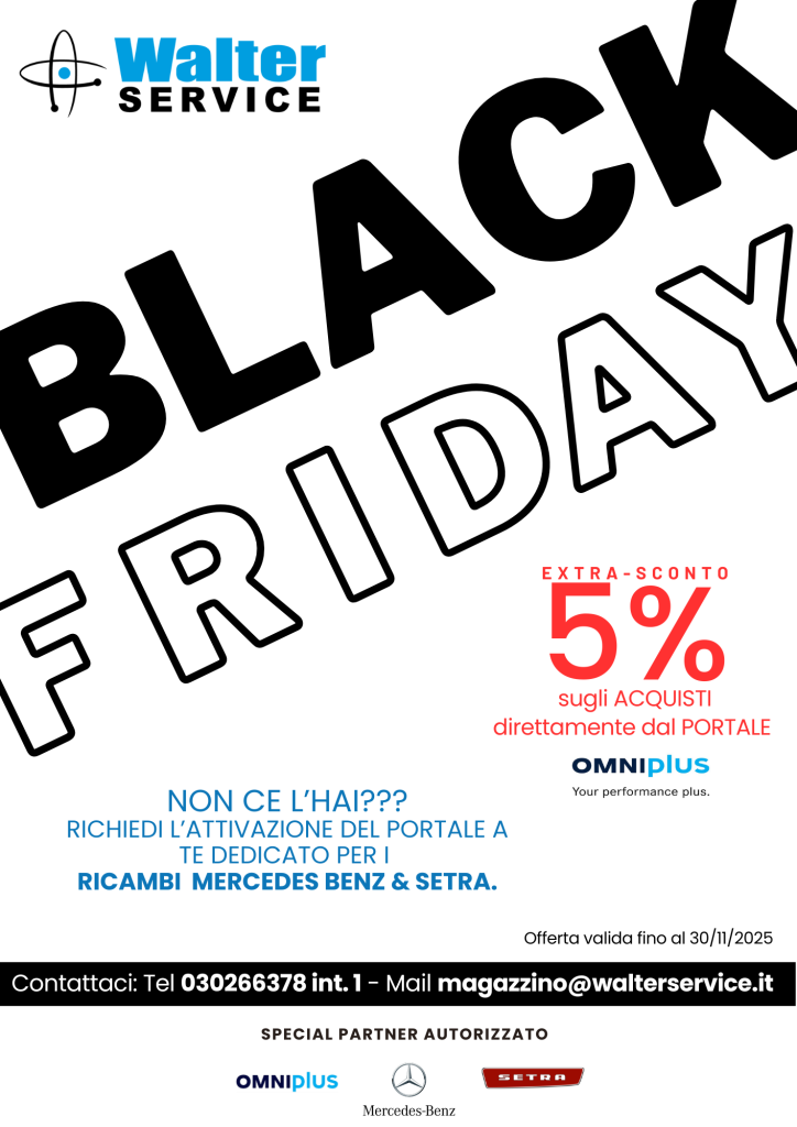 BLACK FRIDAY prodotti Daimler Buses Mercedes Benz e Setra con acquisti diretti da portale WebShop