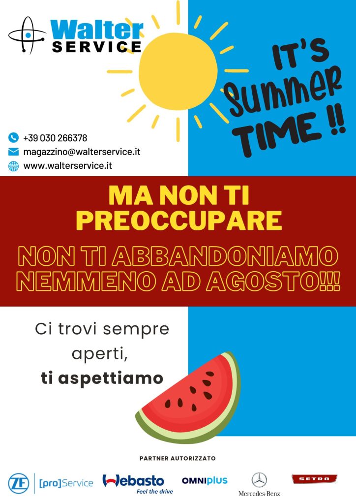 Walter service aperta tutto agosto