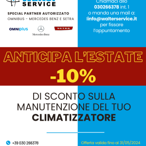 offerta manutenzione impianto climatizzazione bus mercedes benz e setra - walter service san zeno naviglio Brescia