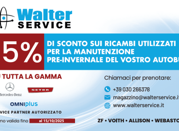 extra sconto per i ricambi utilizzati nella manutenzione pre-invernale del vostro autobus Daimer Buses Mercedes & Setra.